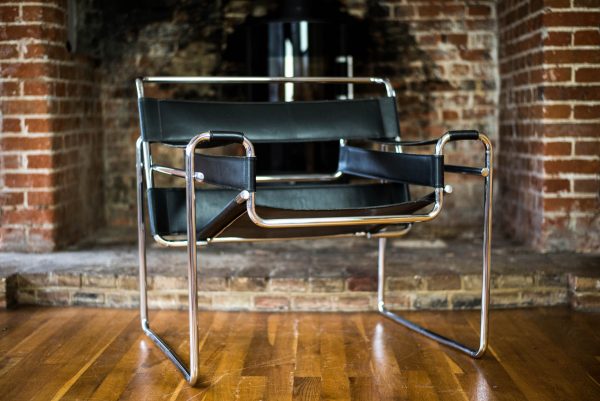 Wassily Chair after design by Marcel Breuer side front