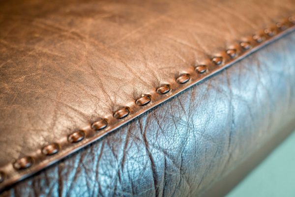 Danish Brown Leather Couch 8