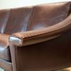 Danish Brown Leather Couch 1