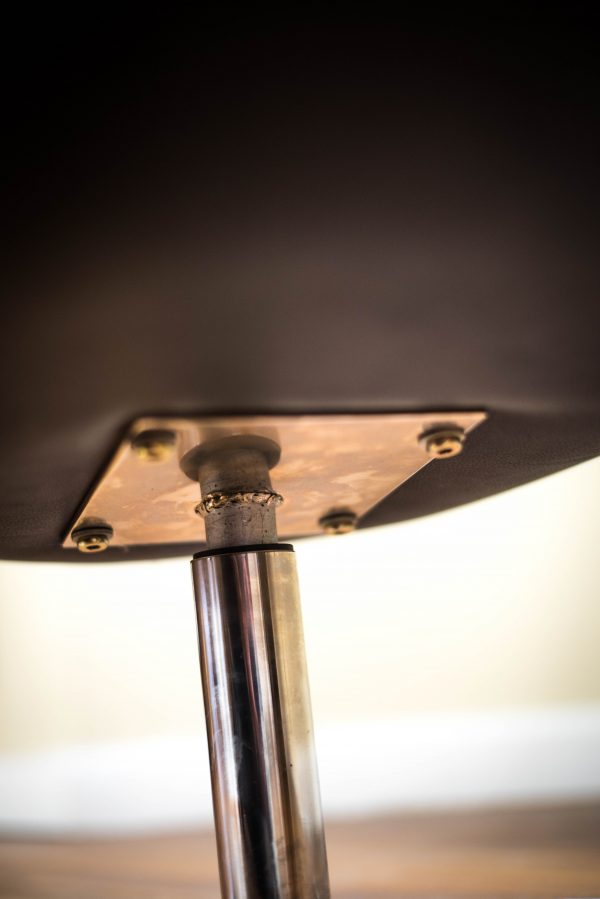 Black Leather Swan Chair after Arne Jacobsen base