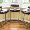 Pieff Eleganza Brown Leather Bar Stools 1