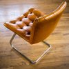 Italian Tan Leather Dining Chairs top
