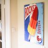 Pair of Tin Lolly Advertising Plates rocket full side