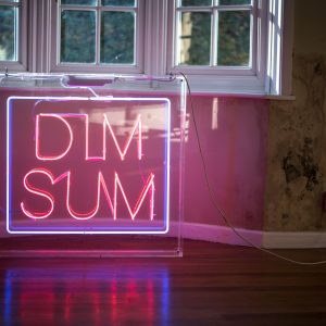 Dim Sum Neon Clear Lucite Advertising Box 6