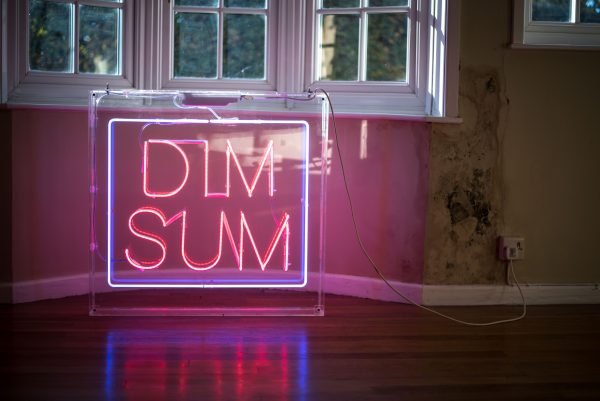 Dim Sum Neon Clear Lucite Advertising Box 6