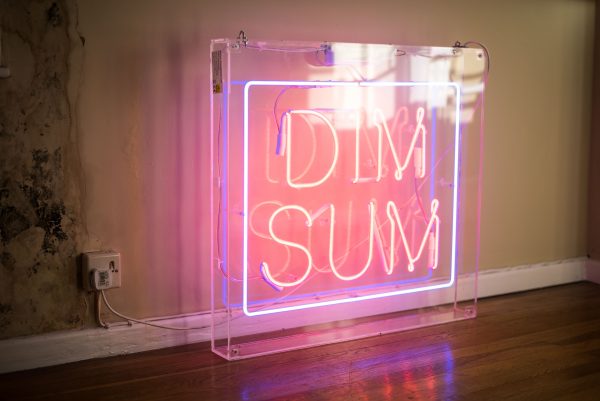 Dim Sum Neon Clear Lucite Advertising Box 4
