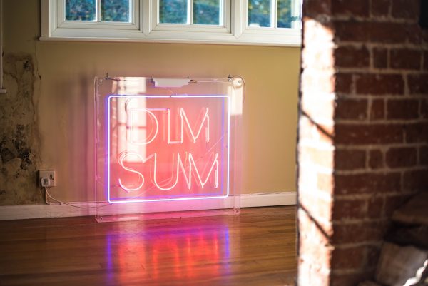 Dim Sum Neon Clear Lucite Advertising Box 2