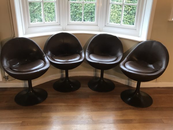 60s Scandanavian Furniture: Set of 4 Börje Johanson Venus Chairs
