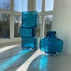 Whitefriars TV Vase by Geoffrey Baxter Pattern number 9677 in Kingfisher Blue - Image 4