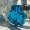 Whitefriars TV Vase by Geoffrey Baxter Pattern number 9677 in Kingfisher Blue